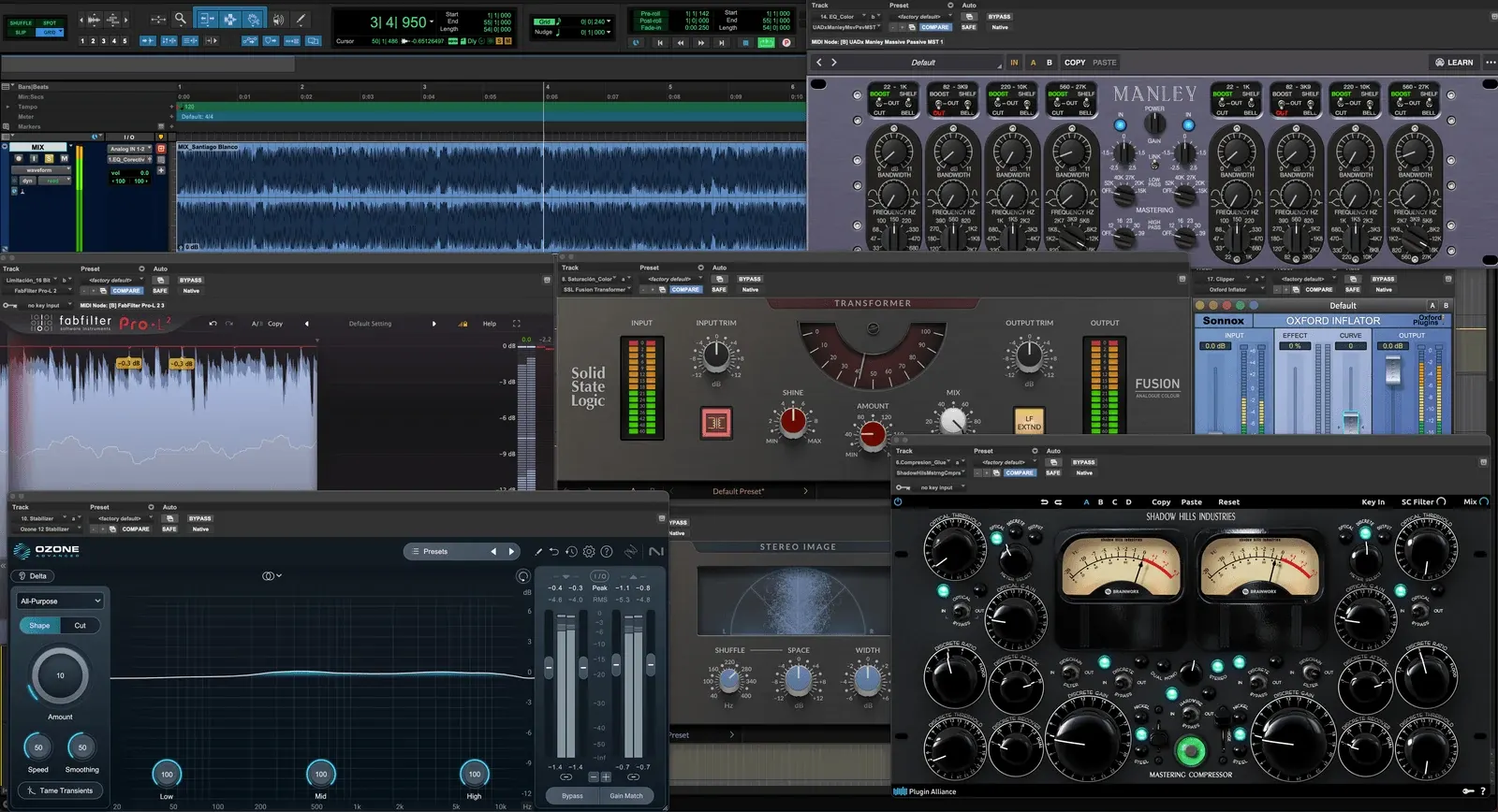 La cadena de mastering sobre una sesión final